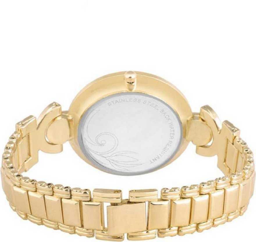 New Italian Designer Golden Plated Diamond Analog Watch - For Girls